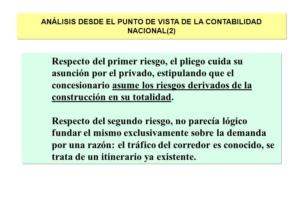 ANÁLISIS DESDE EL PUNTO DE VISTA DE LA CONTABILIDAD NACIONAL(2)