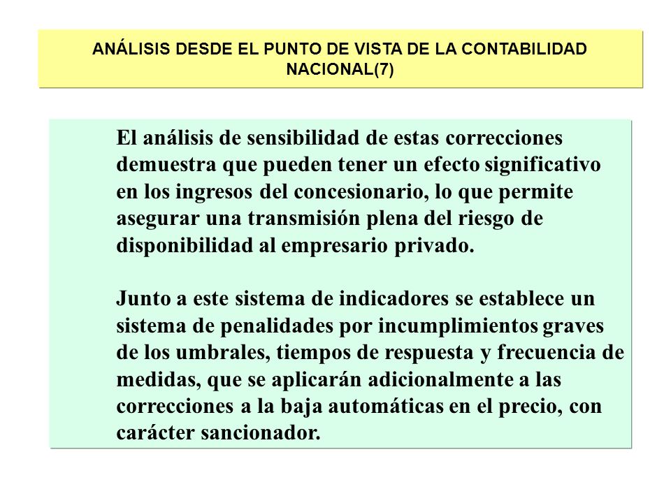 ANÁLISIS DESDE EL PUNTO DE VISTA DE LA CONTABILIDAD NACIONAL(7)
