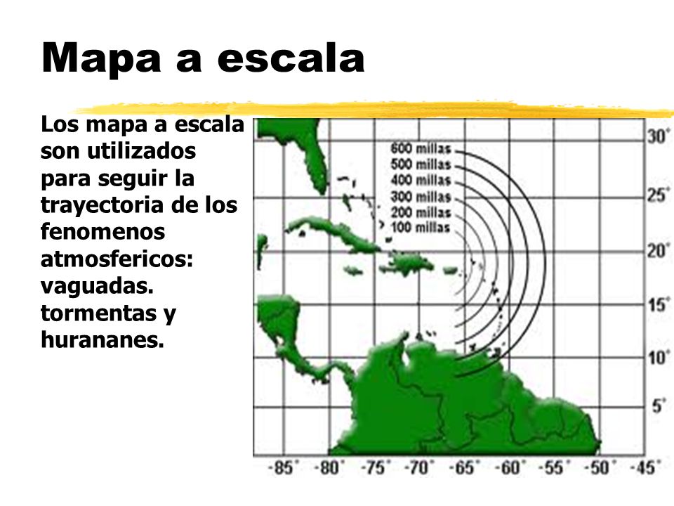 Mapa a escala Los mapa a escala son utilizados para seguir la trayectoria de los fenomenos atmosfericos: vaguadas.