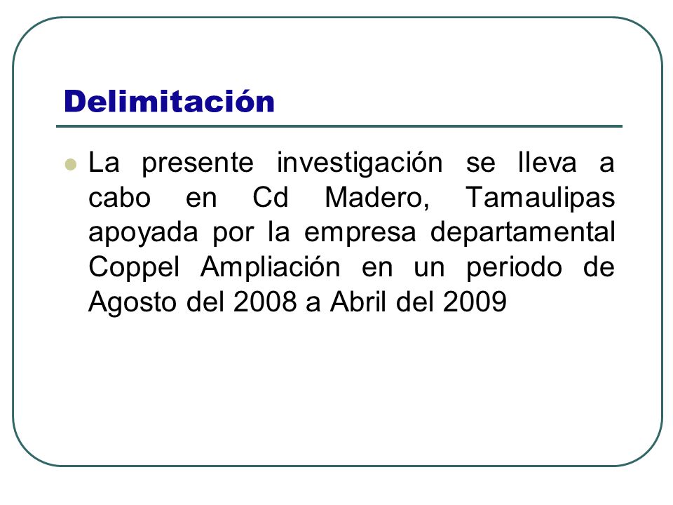 Delimitación