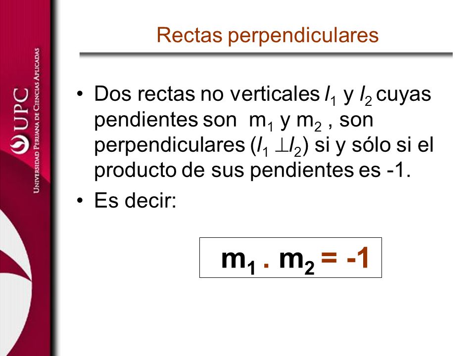 Rectas perpendiculares