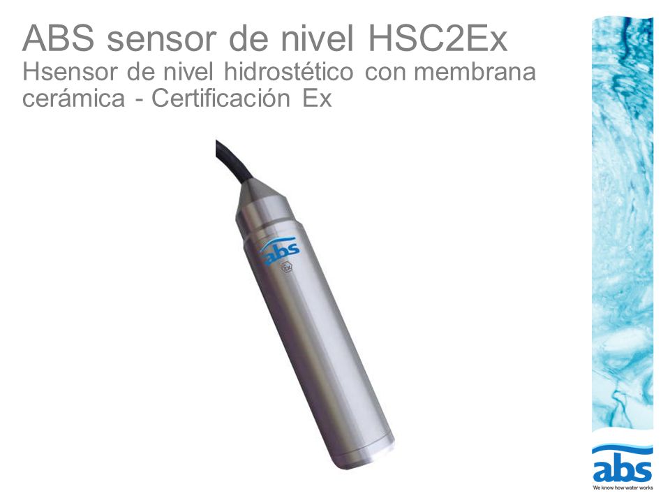 ABS sensor de nivel HSC2Ex Hsensor de nivel hidrostético con membrana cerámica - Certificación Ex