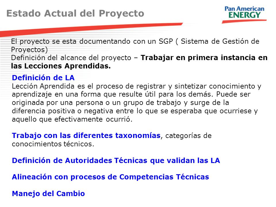 Estado Actual del Proyecto