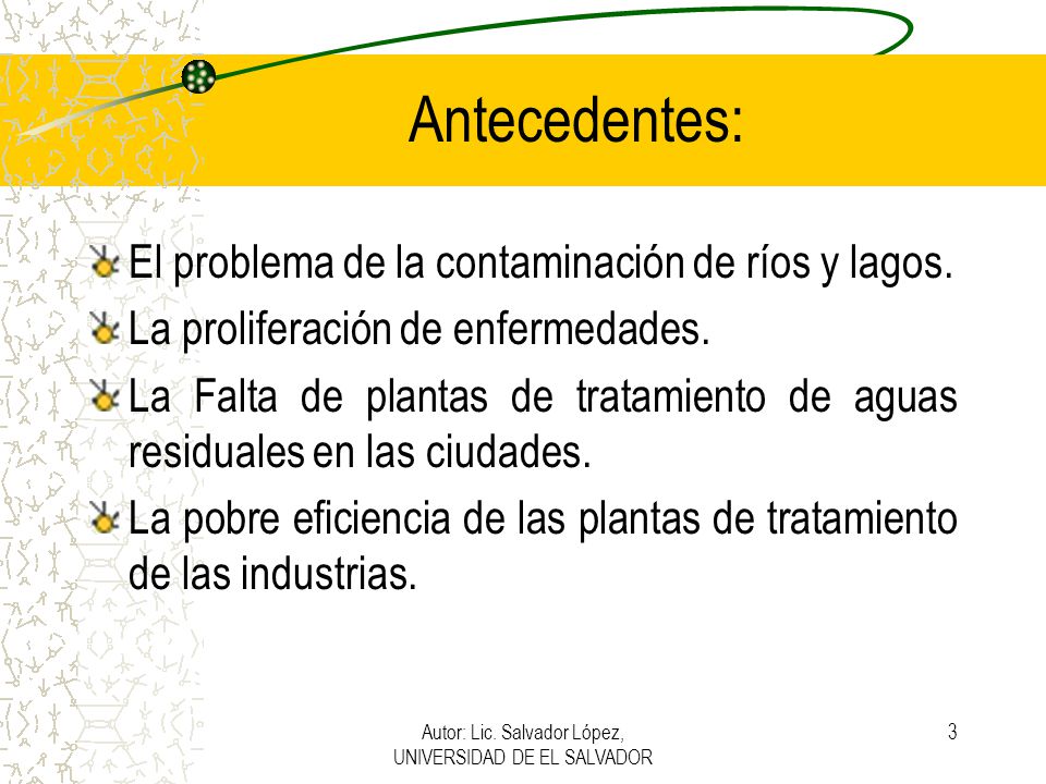 Autor: Lic. Salvador López, UNIVERSIDAD DE EL SALVADOR