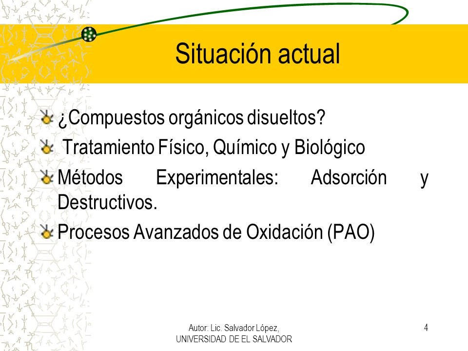 Autor: Lic. Salvador López, UNIVERSIDAD DE EL SALVADOR