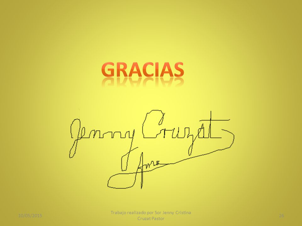 Trabajo realizado por Sor Jenny Cristina Cruzat Pastor