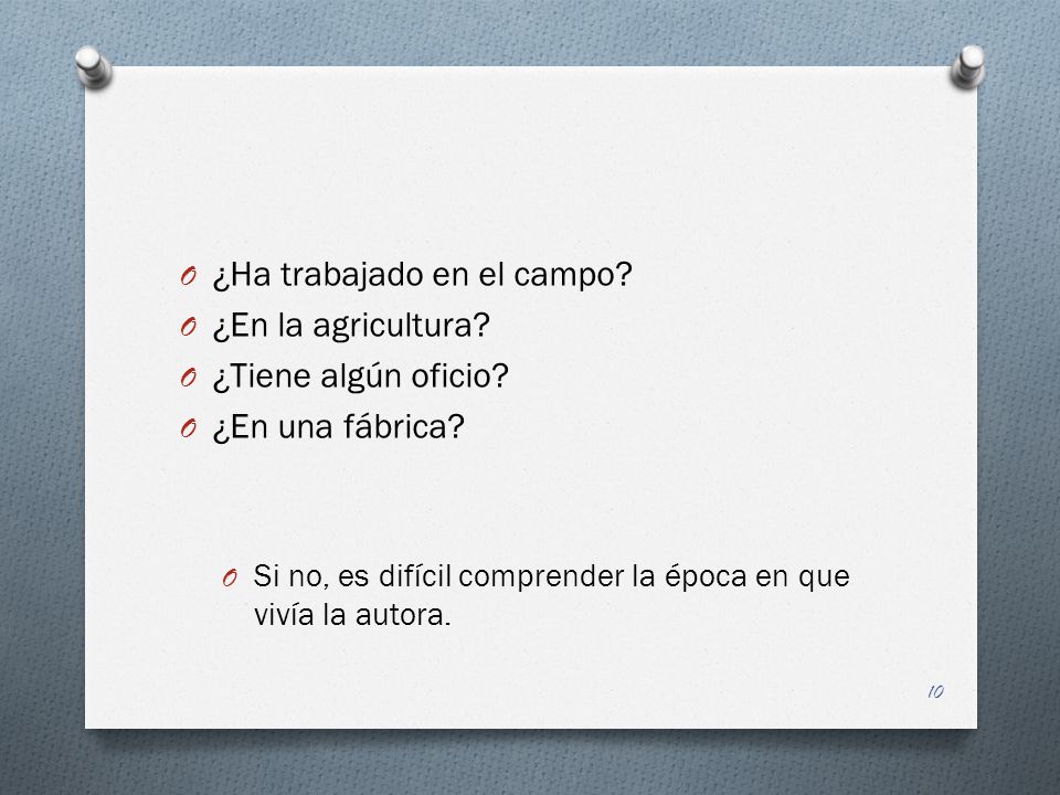 ¿Ha trabajado en el campo ¿En la agricultura ¿Tiene algún oficio