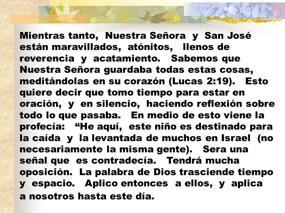 Mientras tanto, Nuestra Señora y San José están maravillados, atónitos, llenos de reverencia y acatamiento.