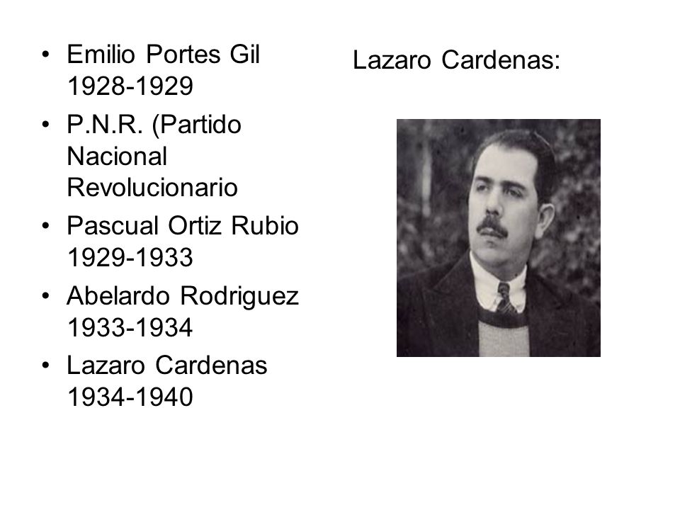 Emilio Portes Gil P.N.R. (Partido Nacional Revolucionario. Pascual Ortiz Rubio