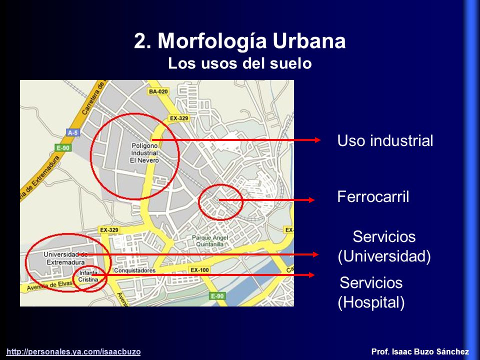 2. Morfología Urbana Los usos del suelo Prof. Isaac Buzo Sánchez