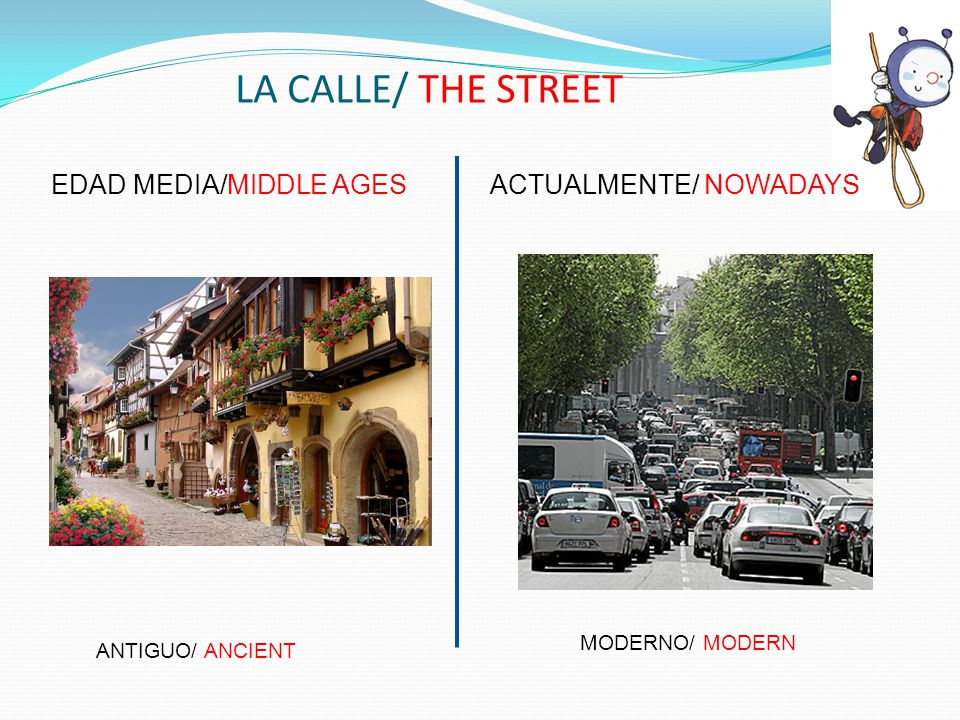 LA CALLE/ THE STREET EDAD MEDIA/MIDDLE AGES ACTUALMENTE/ NOWADAYS