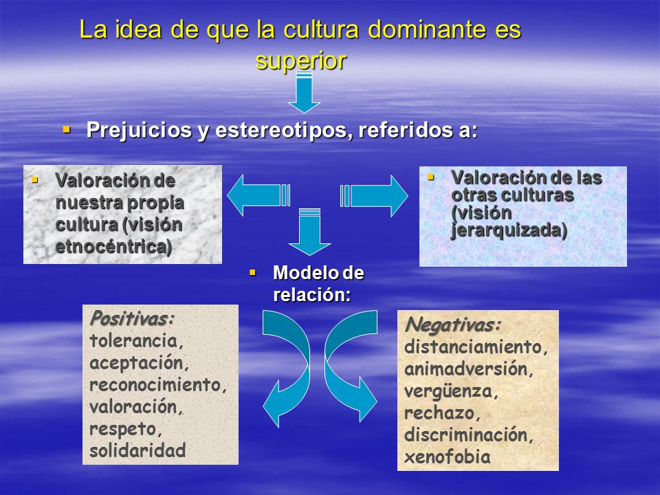 La idea de que la cultura dominante es superior