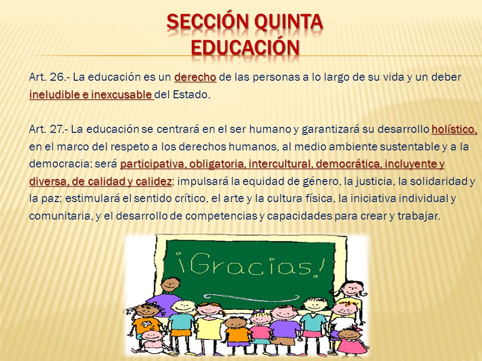 Sección quinta Educación