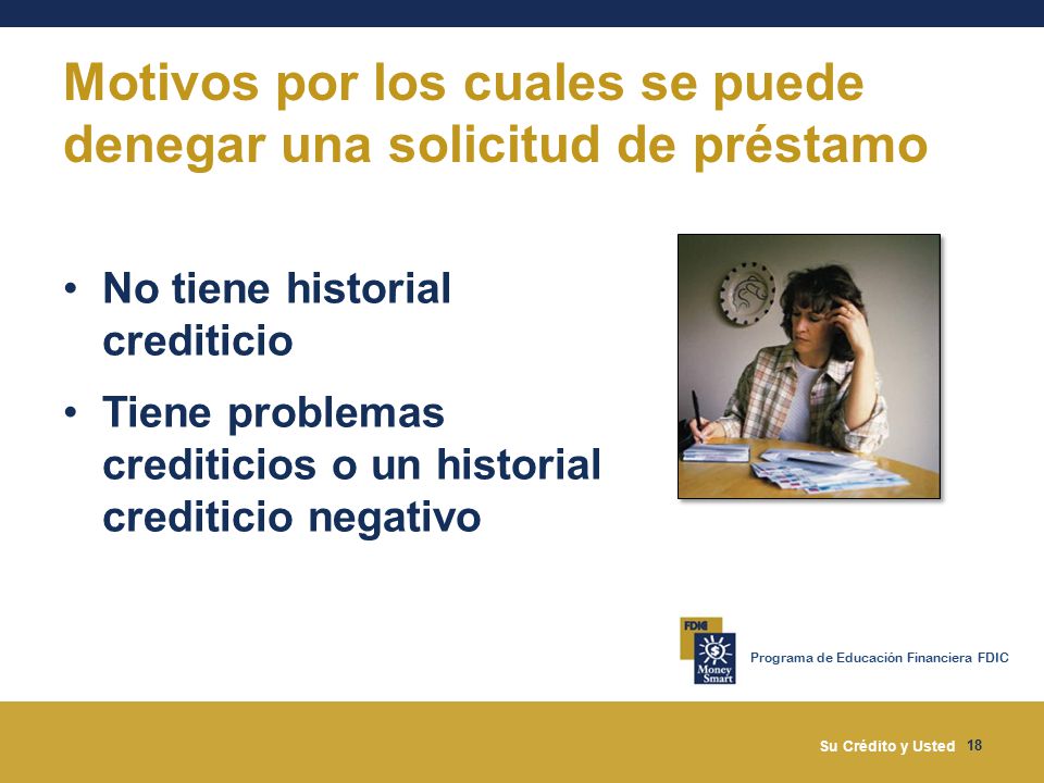 Motivos por los cuales se puede denegar una solicitud de préstamo