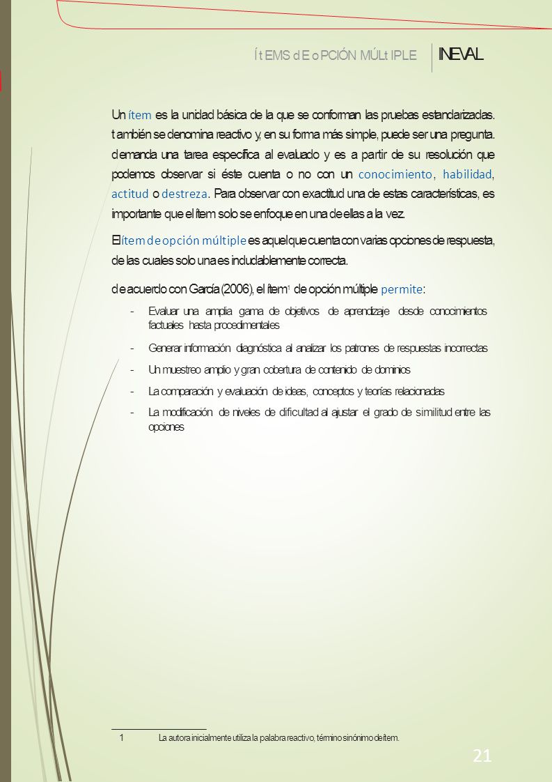 21 INEVAL Ít EMS d E o PCIÓN MÚLt IPLE