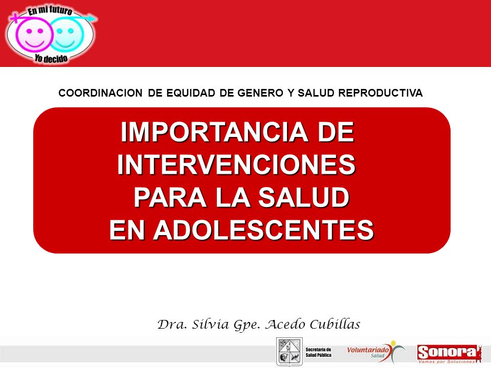 COORDINACION DE EQUIDAD DE GENERO Y SALUD REPRODUCTIVA