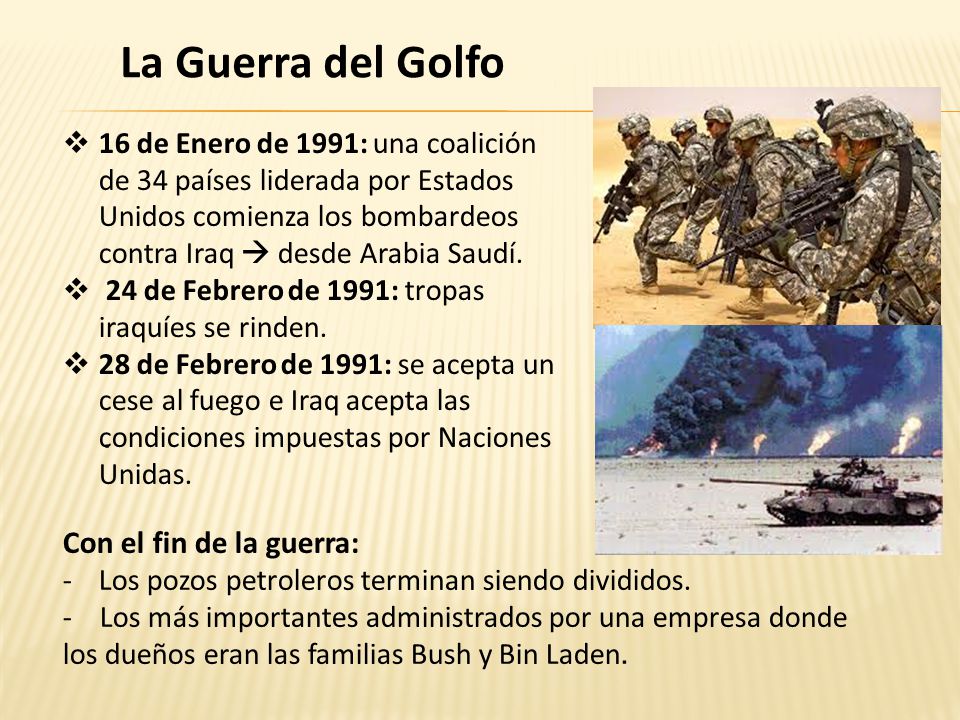 La Guerra del Golfo Con el fin de la guerra: