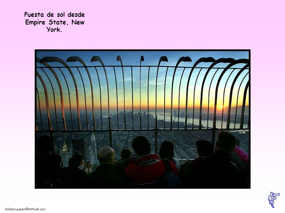 Puesta de sol desde Empire State, New York.