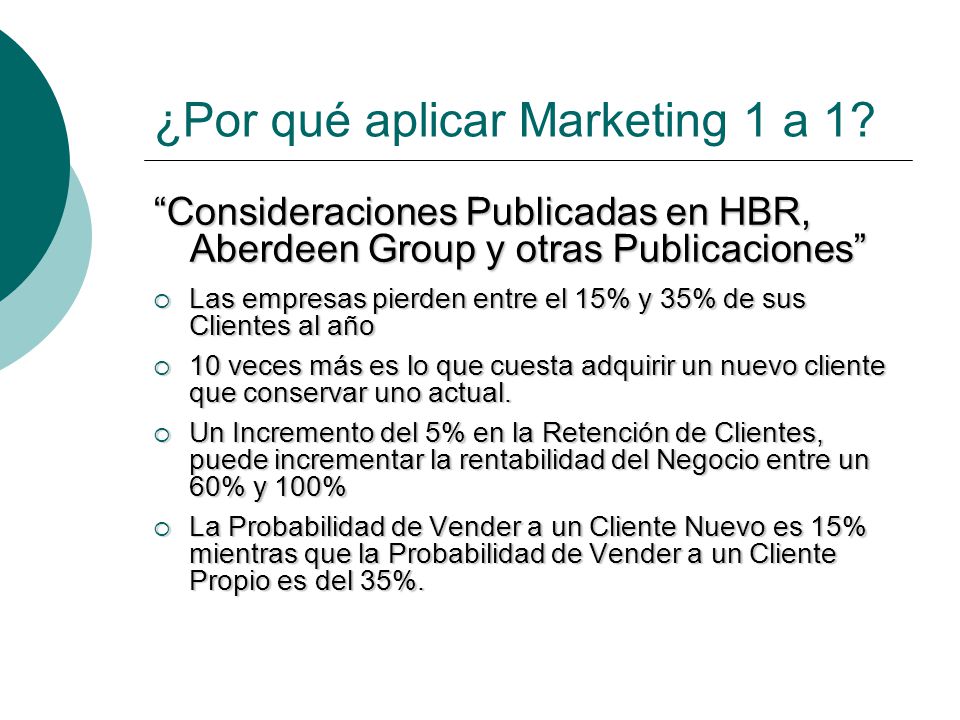¿Por qué aplicar Marketing 1 a 1