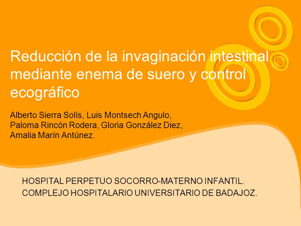 Reducción de la invaginación intestinal mediante enema de suero y control ecográfico