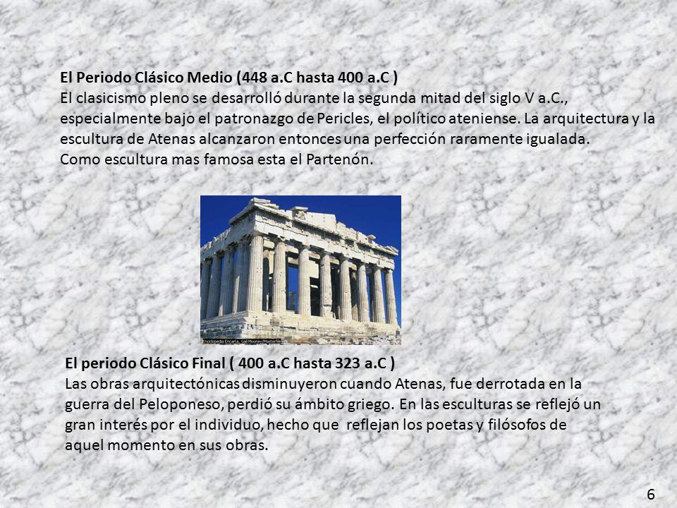 El Periodo Clásico Medio (448 a.C hasta 400 a.C )