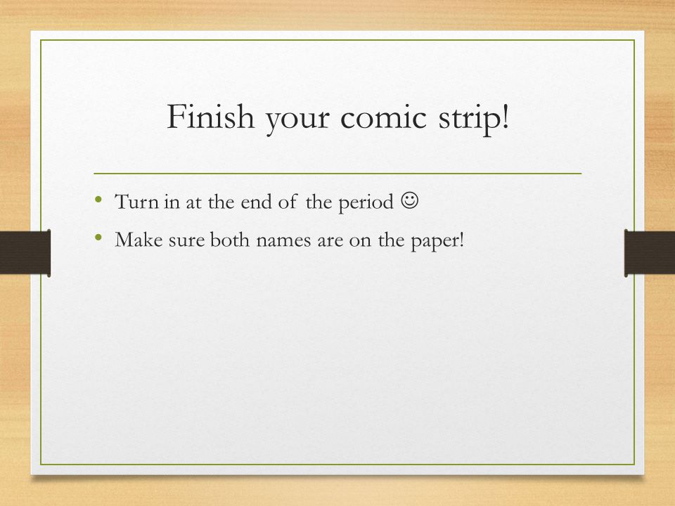 Finish your comic strip!