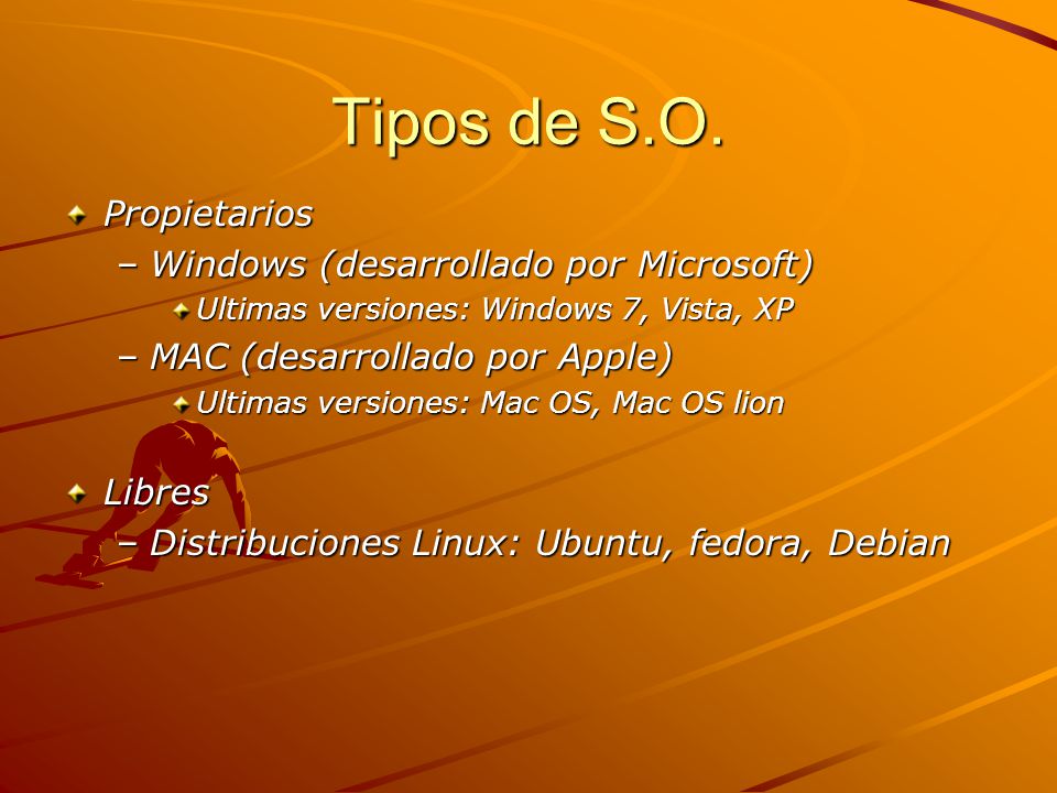 Tipos de S.O. Propietarios Windows (desarrollado por Microsoft)