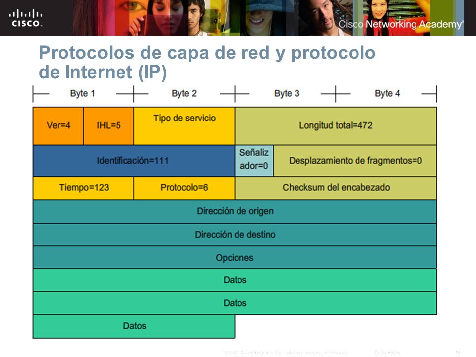 Protocolos de capa de red y protocolo de Internet (IP)