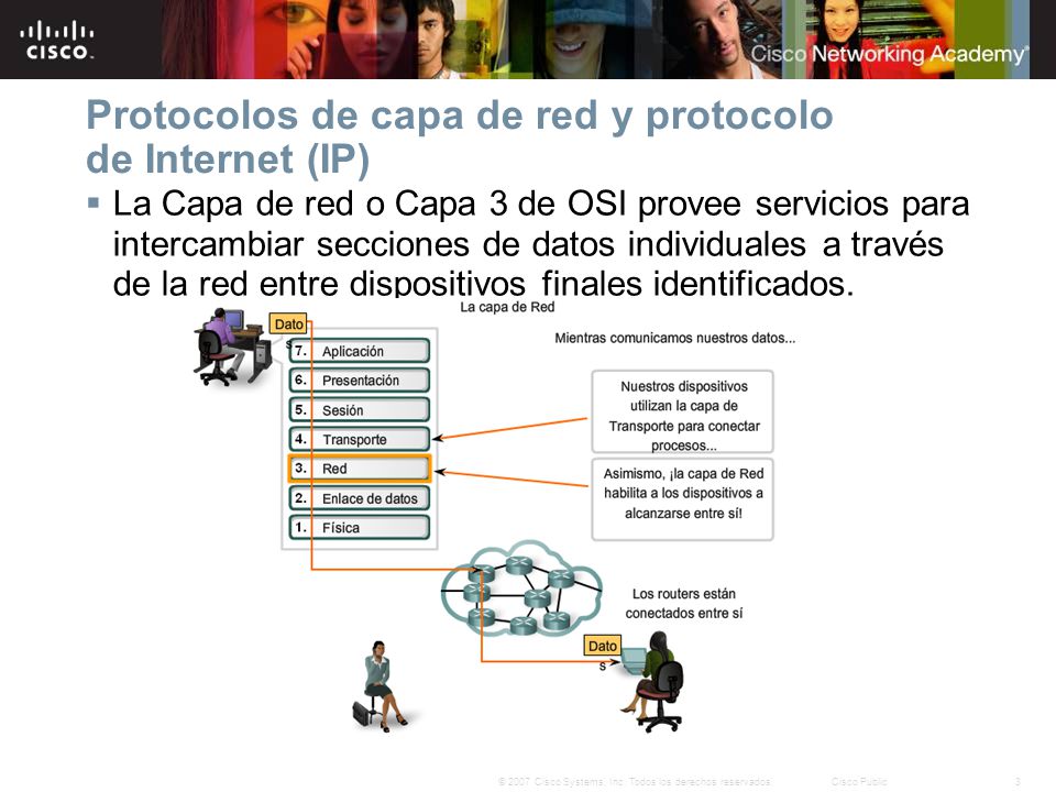 Protocolos de capa de red y protocolo de Internet (IP)