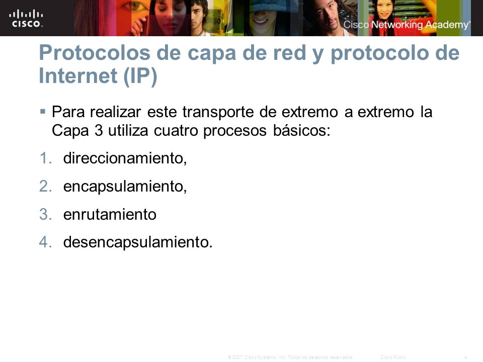 Protocolos de capa de red y protocolo de Internet (IP)