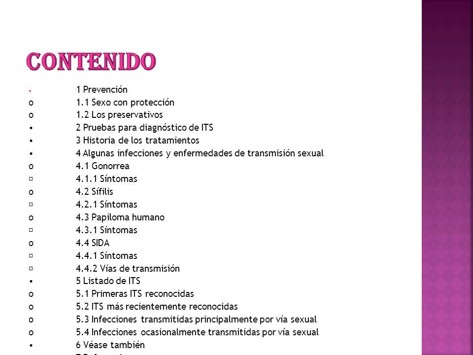 CONTENIDO o 1.1 Sexo con protección o 1.2 Los preservativos