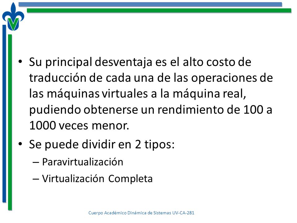 Cuerpo Académico Dinámica de Sistemas UV-CA-281