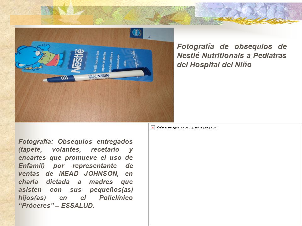 Fotografía de obsequios de Nestlé Nutritionals a Pediatras del Hospital del Niño