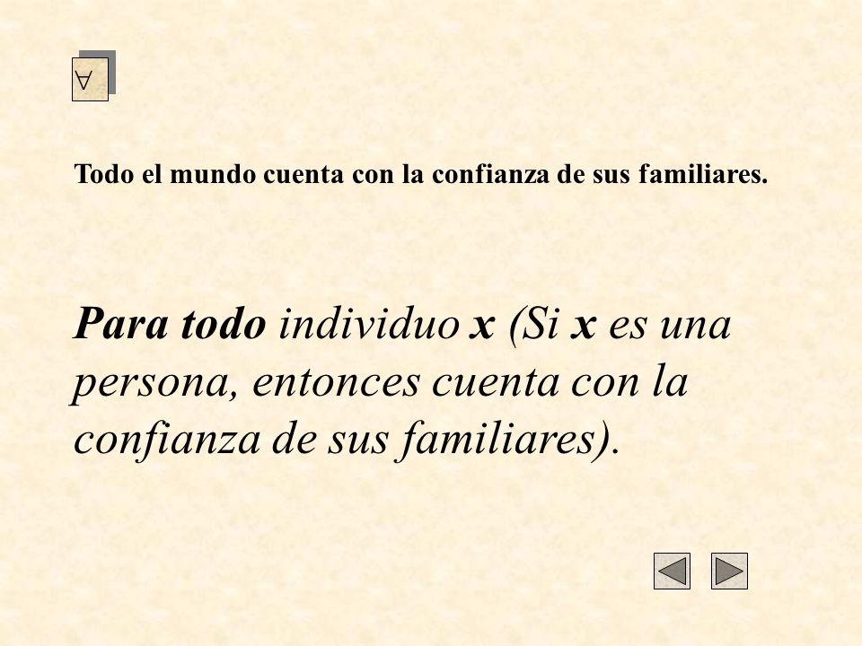  Todo el mundo cuenta con la confianza de sus familiares.