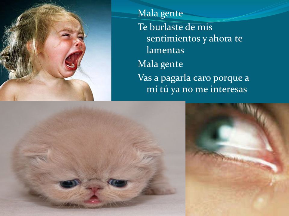 Mala gente Te burlaste de mis sentimientos y ahora te lamentas Vas a pagarla caro porque a mí tú ya no me interesas