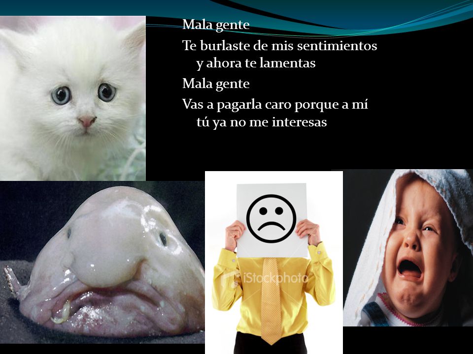 Mala gente Te burlaste de mis sentimientos y ahora te lamentas Vas a pagarla caro porque a mí tú ya no me interesas