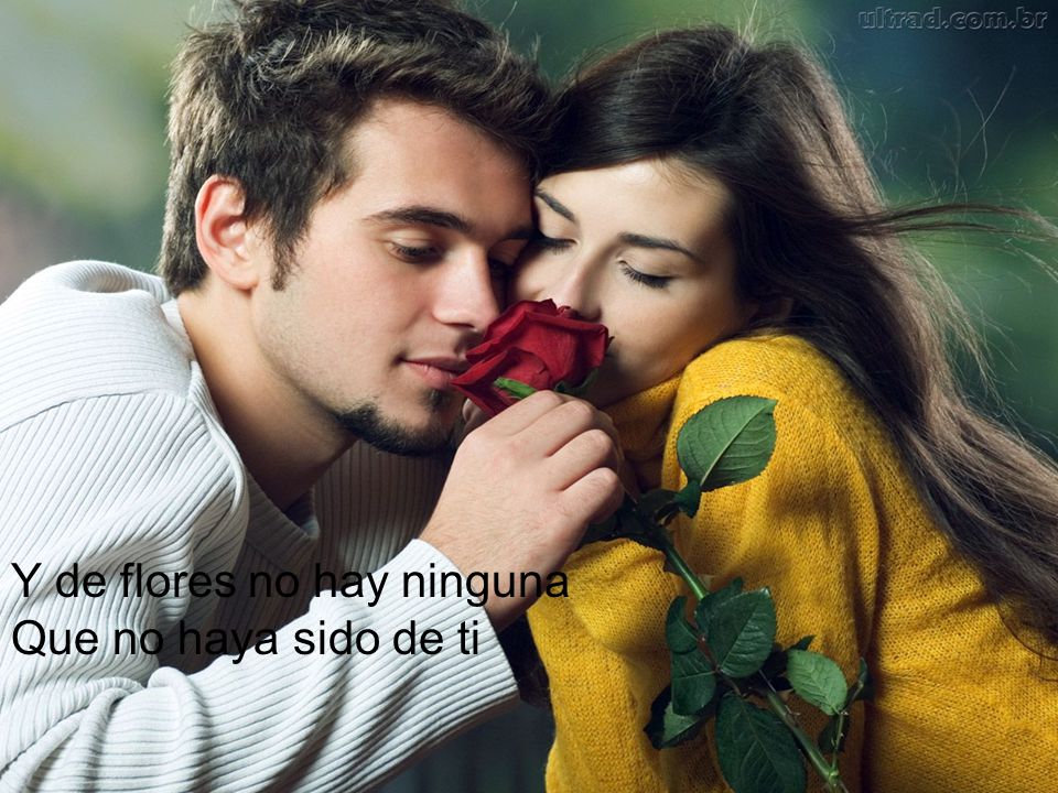 Y de flores no hay ninguna Que no haya sido de ti