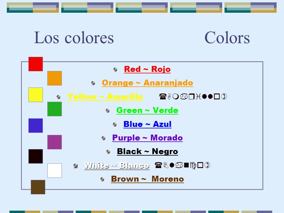 Los colores Colors Red ~ Rojo Orange ~ Anaranjado
