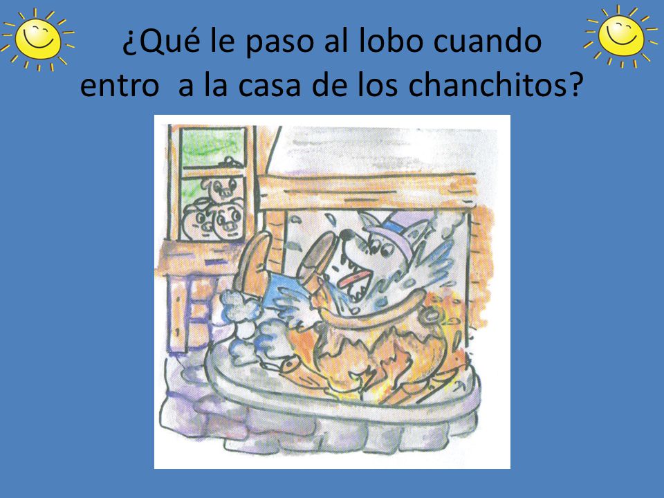 ¿Qué le paso al lobo cuando entro a la casa de los chanchitos