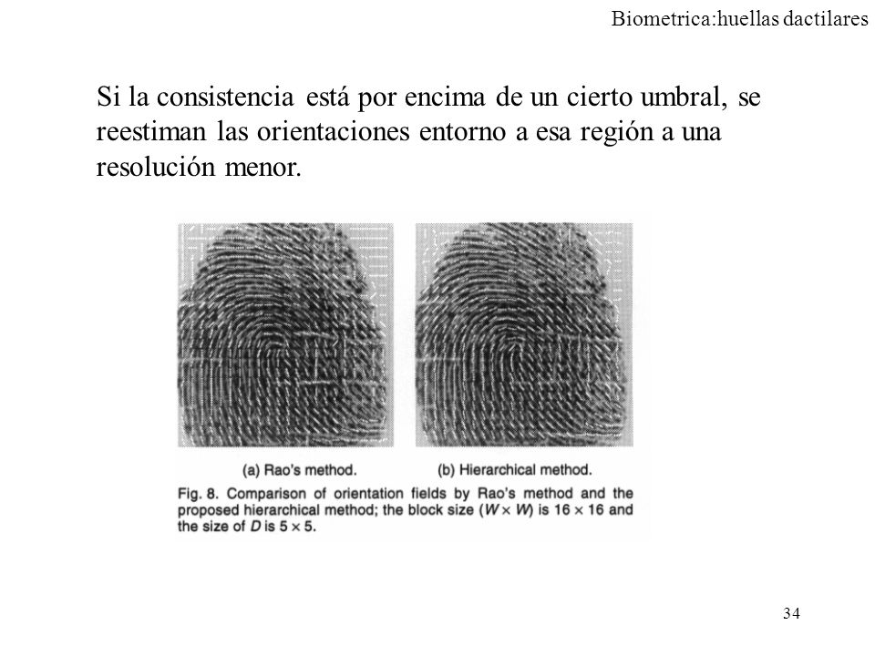 Si la consistencia está por encima de un cierto umbral, se reestiman las orientaciones entorno a esa región a una resolución menor.