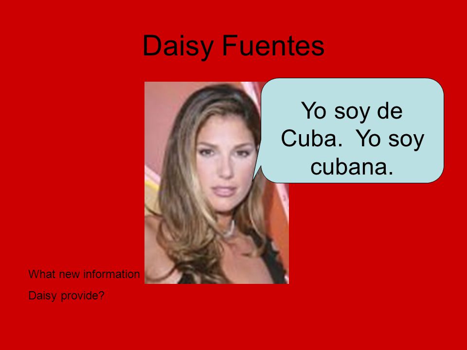 Yo soy de Cuba. Yo soy cubana.