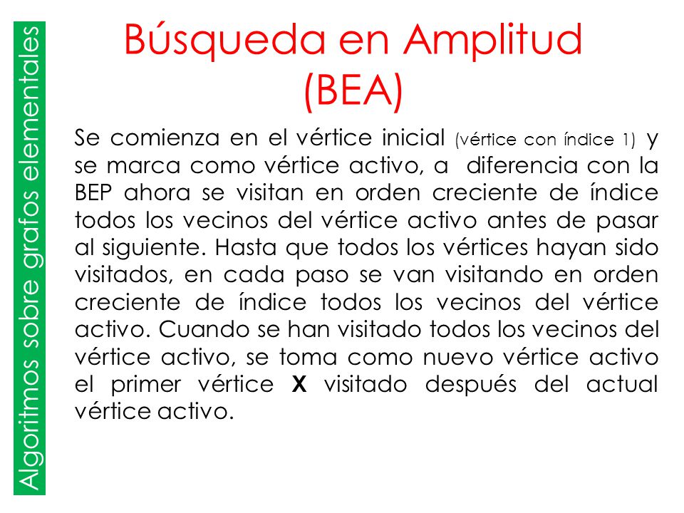 Búsqueda en Amplitud (BEA)