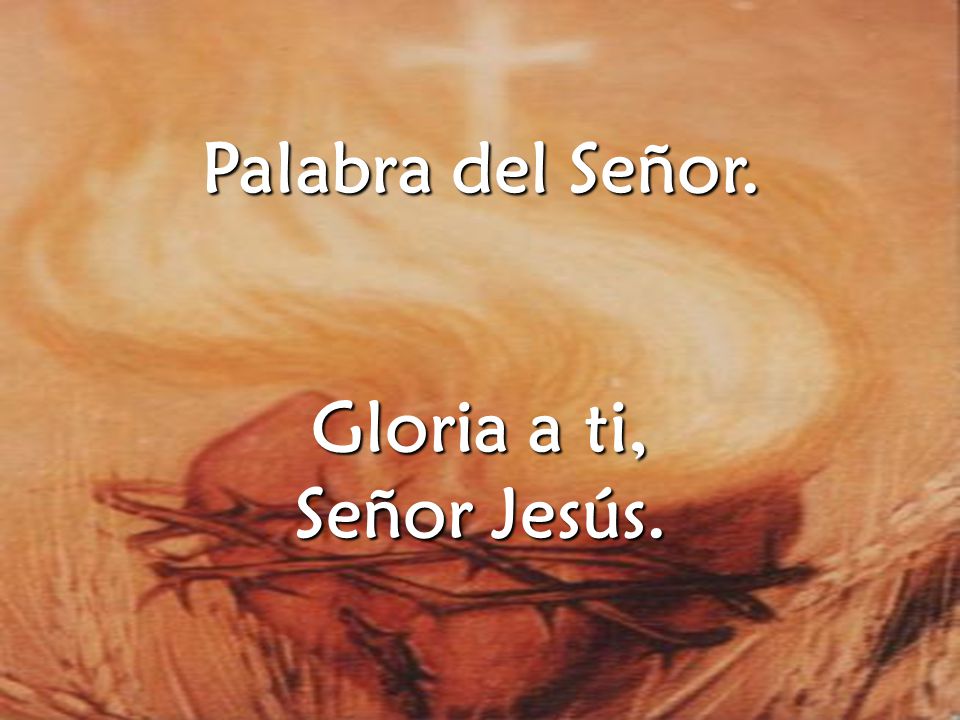 Palabra del Señor. Gloria a ti, Señor Jesús.