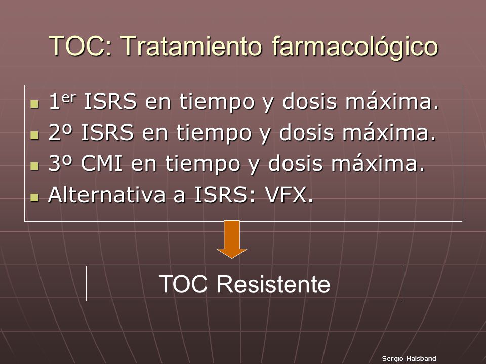 TOC: Tratamiento farmacológico