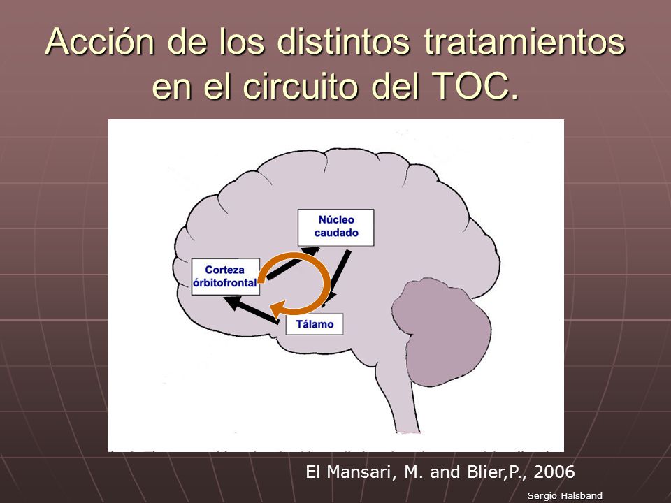 Acción de los distintos tratamientos en el circuito del TOC.