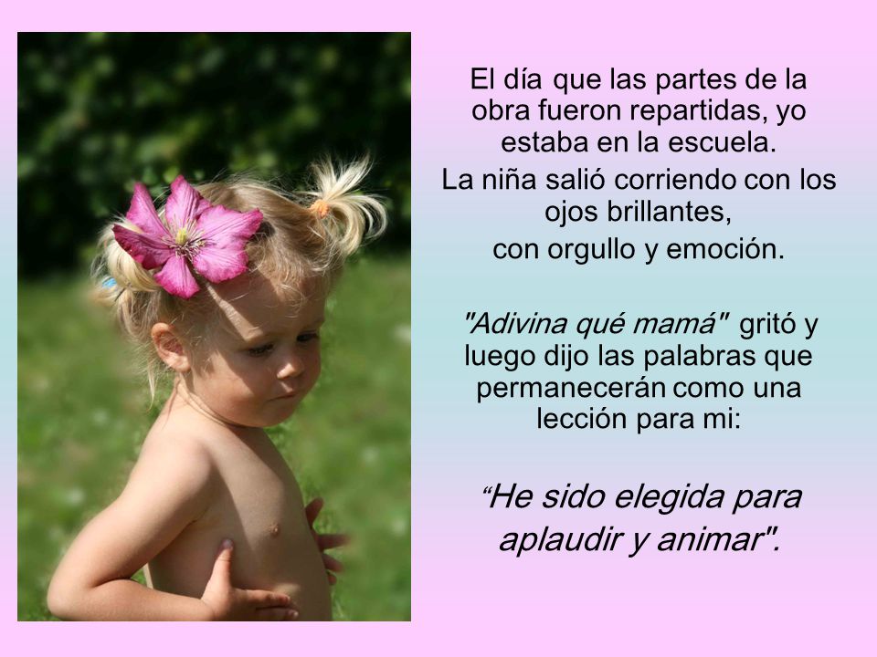 La niña salió corriendo con los ojos brillantes,