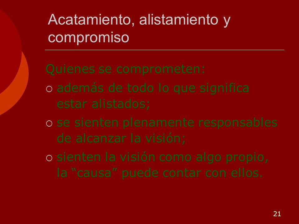 Acatamiento, alistamiento y compromiso