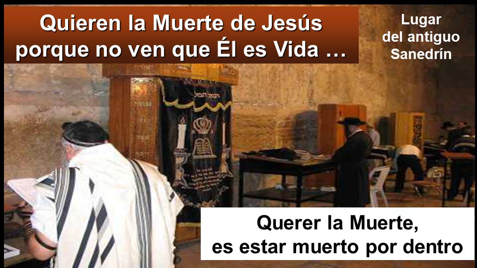 Quieren la Muerte de Jesús porque no ven que Él es Vida …