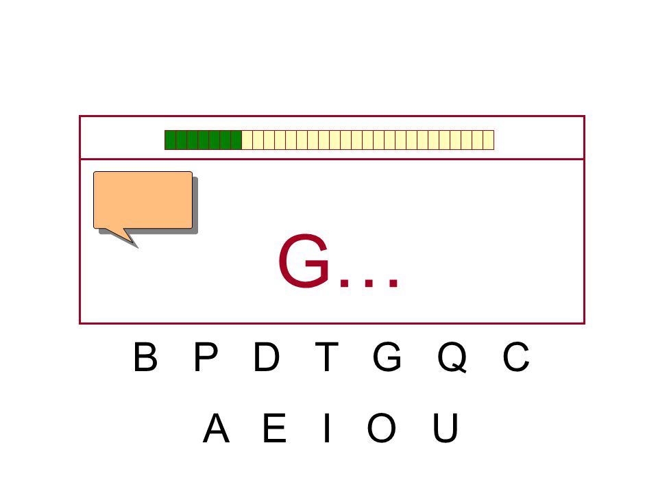 G… B P D T G Q C A E I O U