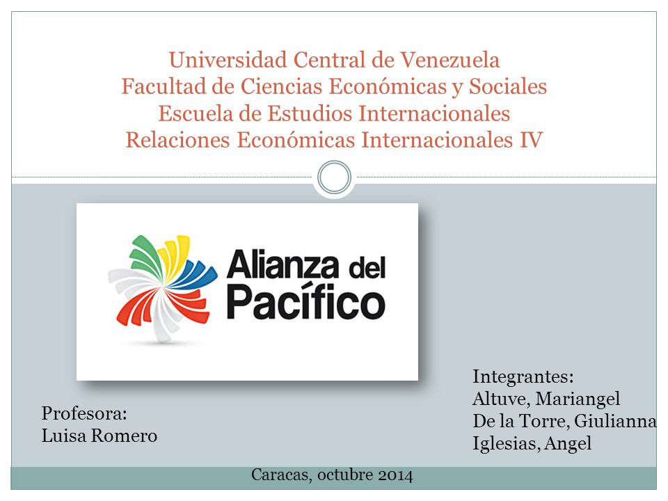 Universidad Central de Venezuela Facultad de Ciencias Económicas y Sociales Escuela de Estudios Internacionales Relaciones Económicas Internacionales IV